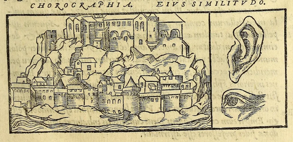 An illustration from Cosmographia Petri Apiani,, 1553, leaf 11