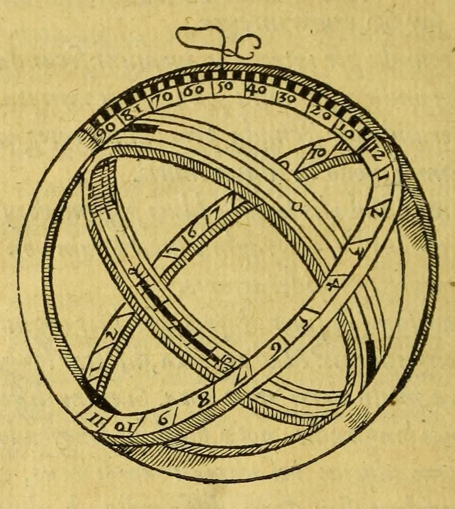 An illustration from Cosmographia Petri Apiani,, 1553, leaf 136