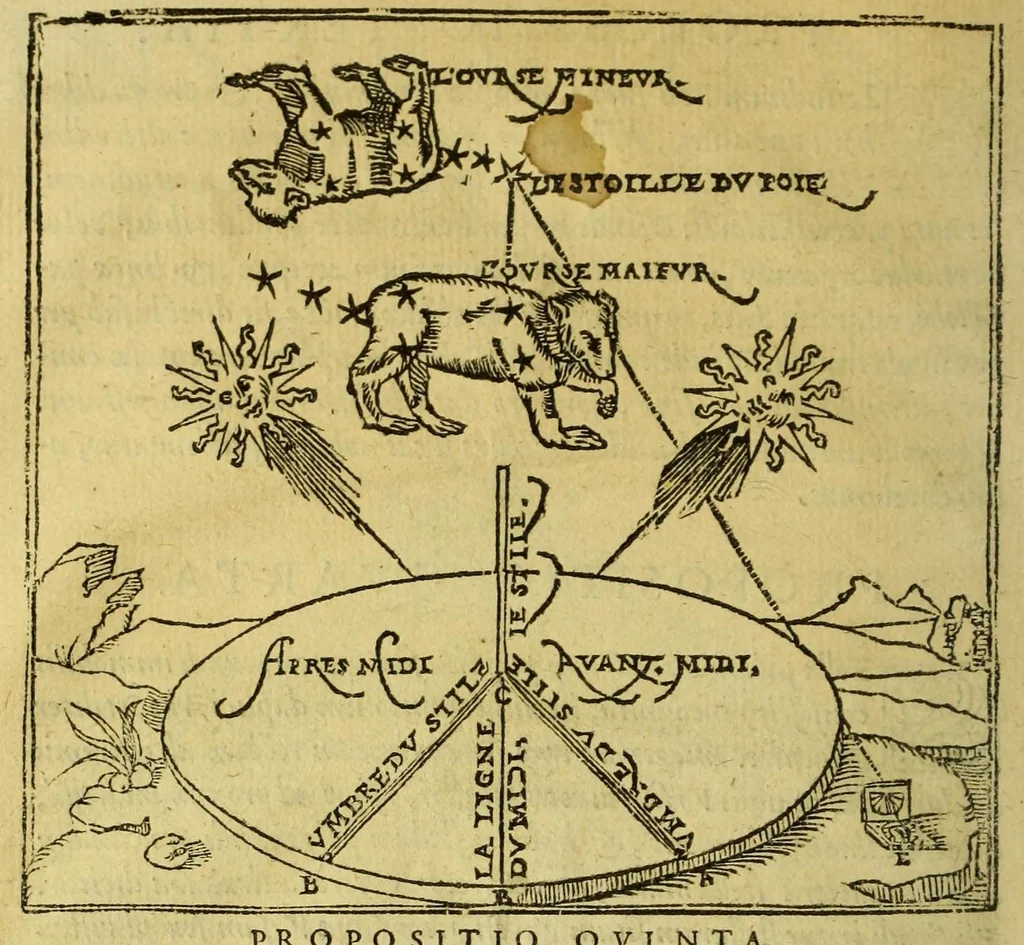 An illustration from Cosmographia Petri Apiani,, 1553, leaf 28
