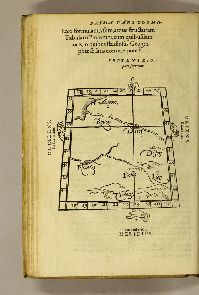 An illustration from Cosmographia Petri Apiani,, 1553, leaf 66