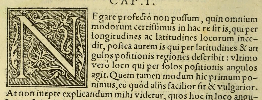 An illustration from Cosmographia Petri Apiani,, 1545, leaf 118