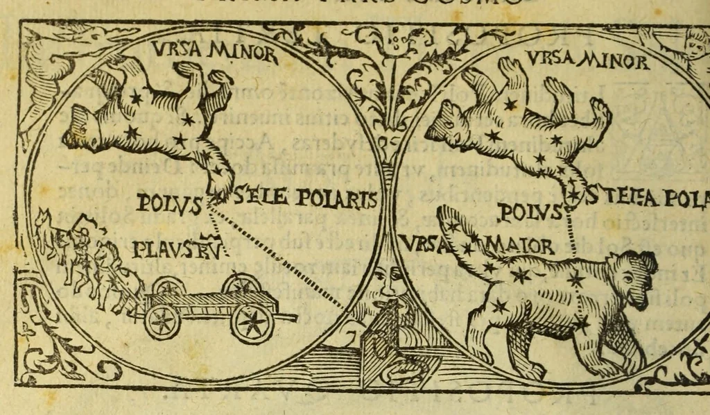 An illustration from Cosmographia Petri Apiani,, 1545, leaf 34