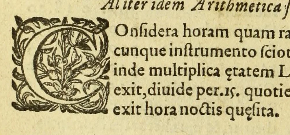 An illustration from Cosmographia Petri Apiani,, 1574, leaf 108
