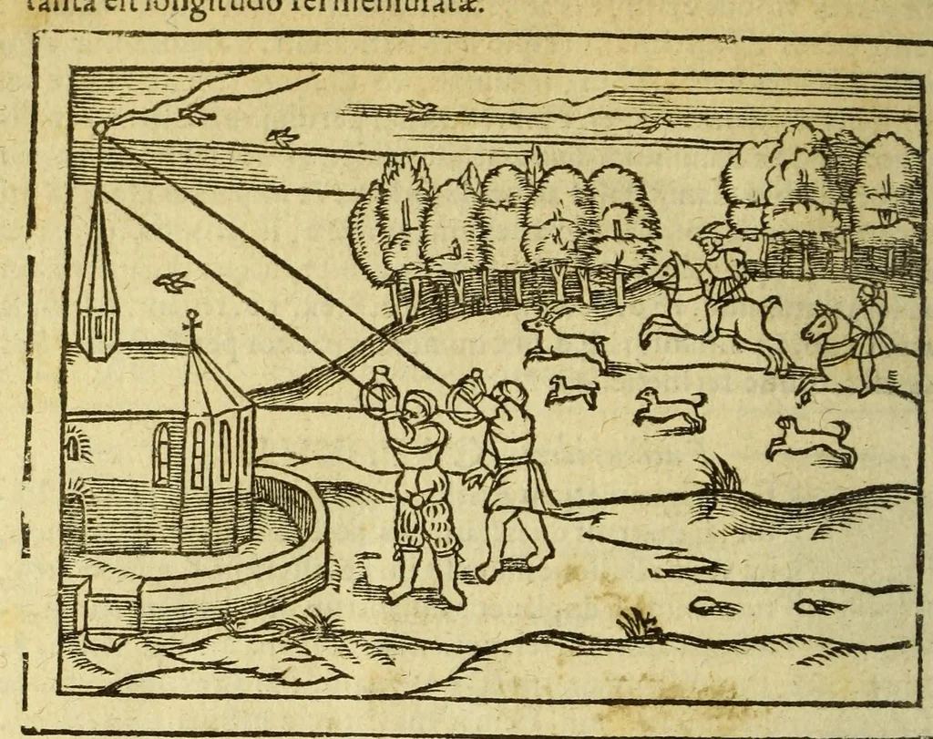 An illustration from Cosmographia Petri Apiani,, 1574, leaf 140