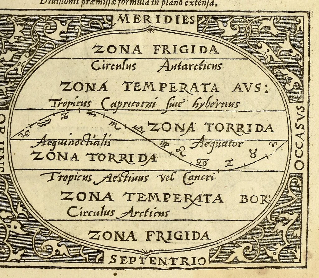An illustration from Cosmographia Petri Apiani,, 1574, leaf 19