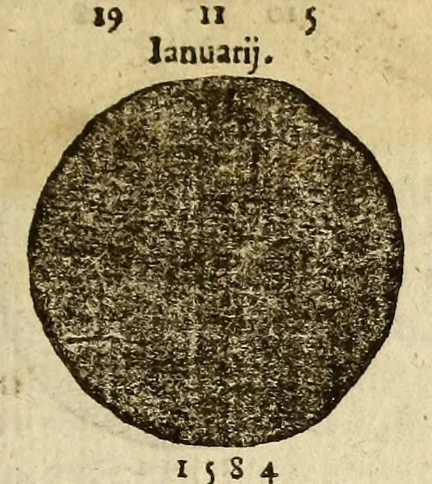 An illustration from Cosmographia Petri Apiani,, 1574, leaf 33