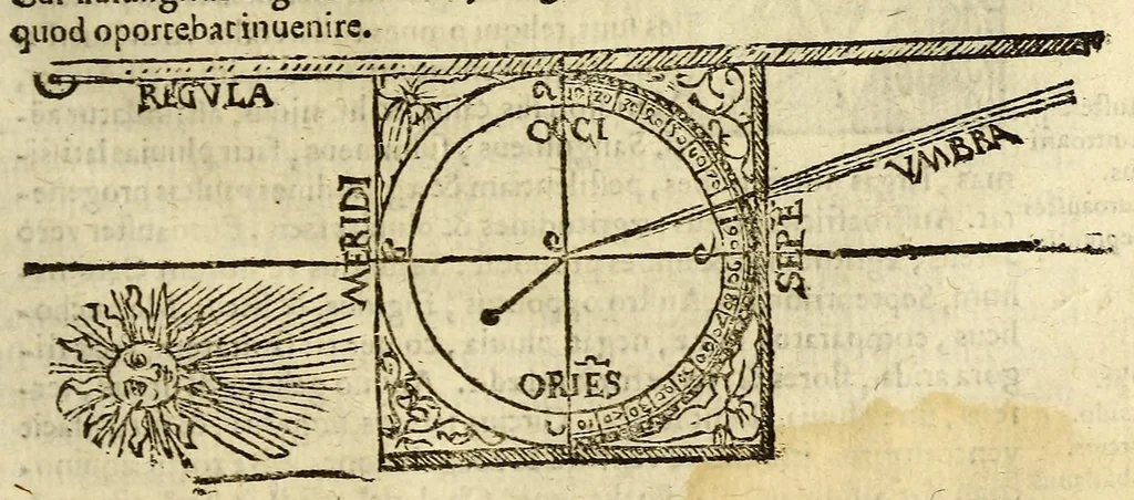 An illustration from Cosmographia Petri Apiani,, 1574, leaf 53