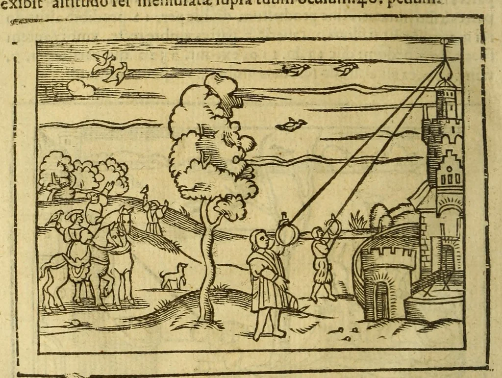 An illustration from Cosmographia Petri Apiani,, 1574, leaf 142