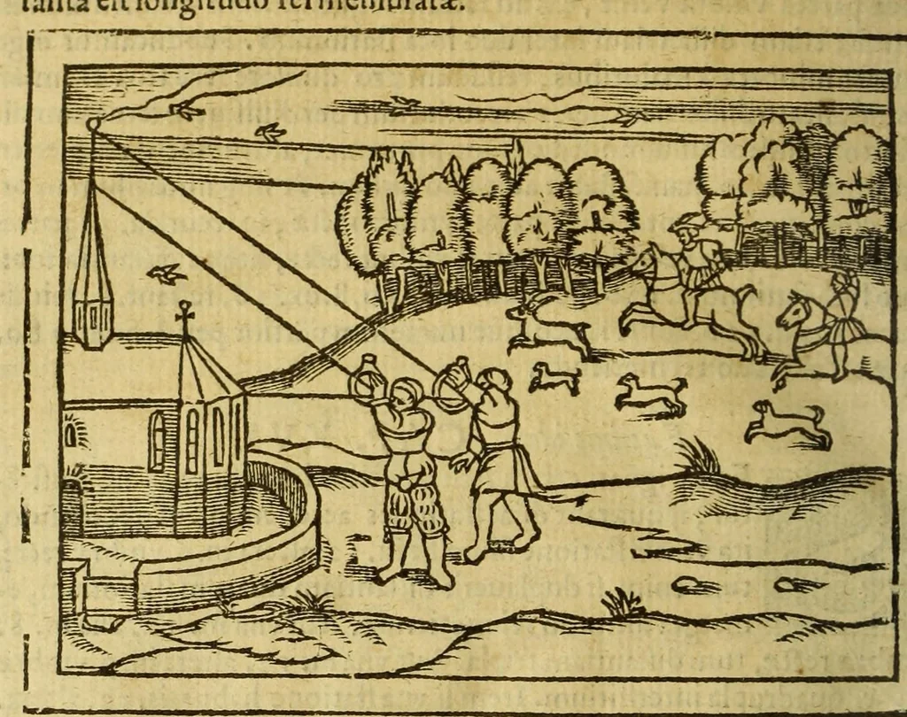 An illustration from Cosmographia Petri Apiani,, 1574, leaf 144