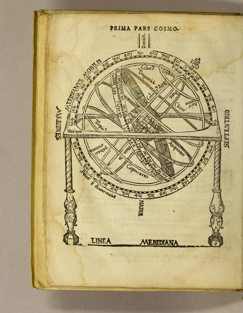 An illustration from Cosmographia Petri Apiani,, 1574, leaf 22