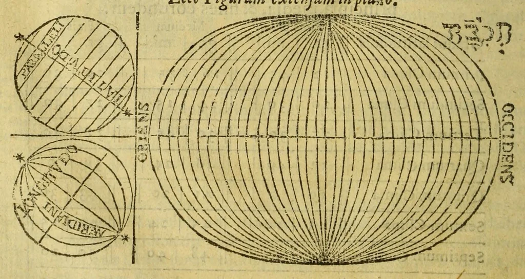 An illustration from Cosmographia Petri Apiani,, 1574, leaf 28
