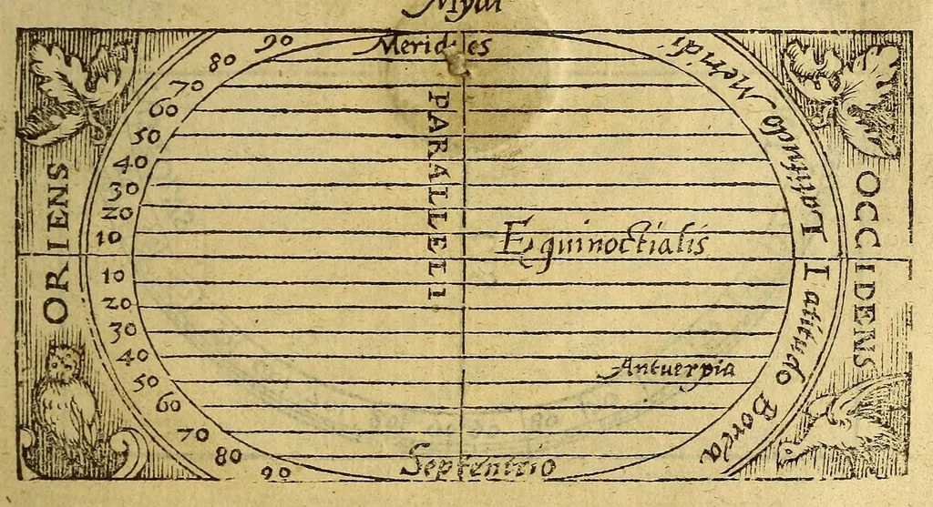An illustration from Cosmographia Petri Apiani,, 1574, leaf 29