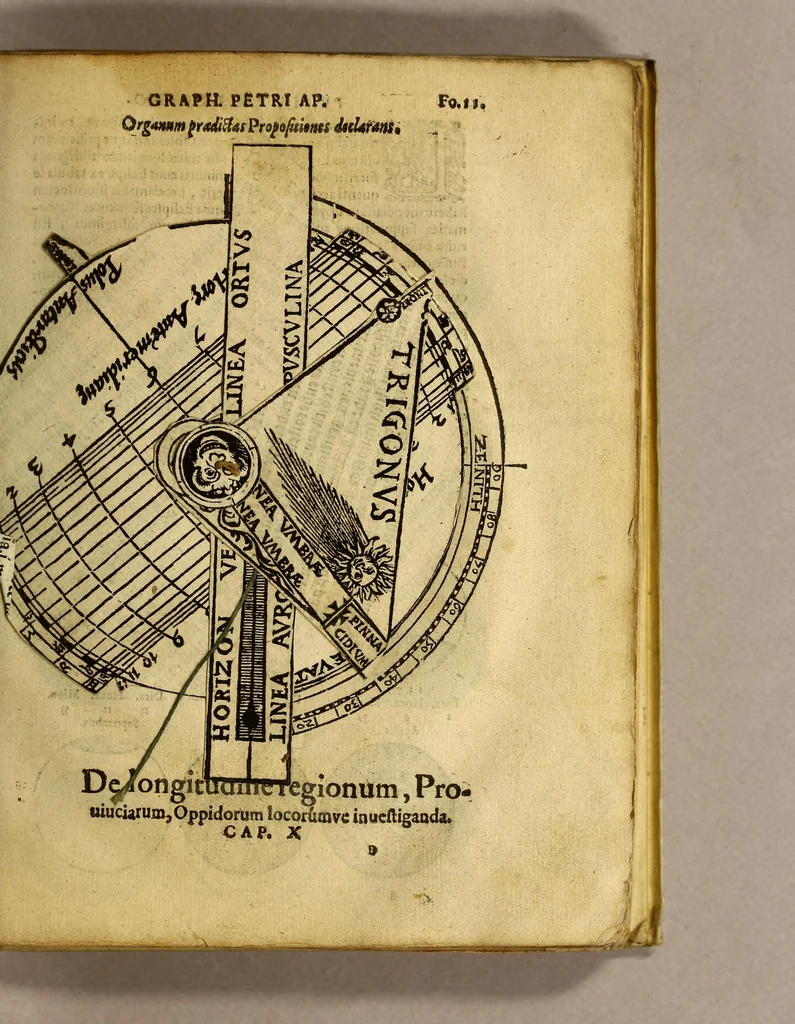 An illustration from Cosmographia Petri Apiani,, 1574, leaf 35