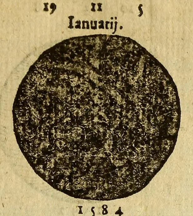 An illustration from Cosmographia Petri Apiani,, 1574, leaf 37