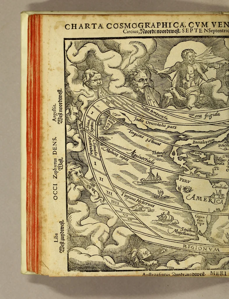 An illustration from Cosmographia Petri Apiani,, 1574, leaf 110