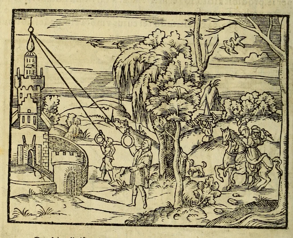 An illustration from Cosmographia Petri Apiani,, 1574, leaf 138
