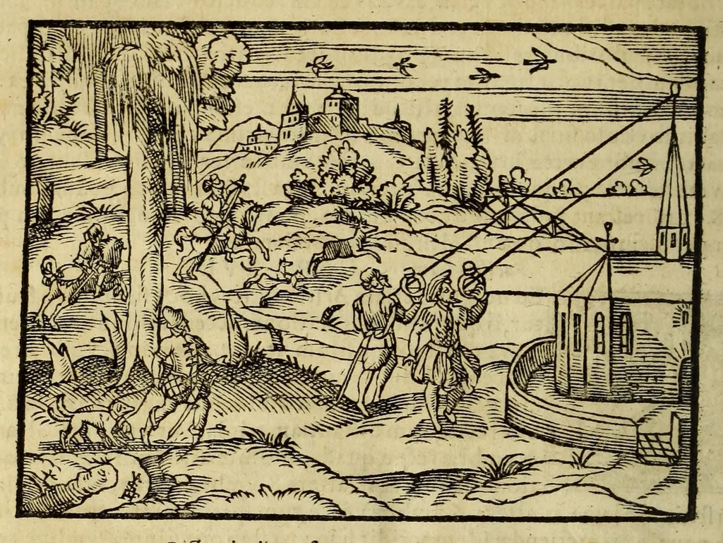 An illustration from Cosmographia Petri Apiani,, 1574, leaf 140