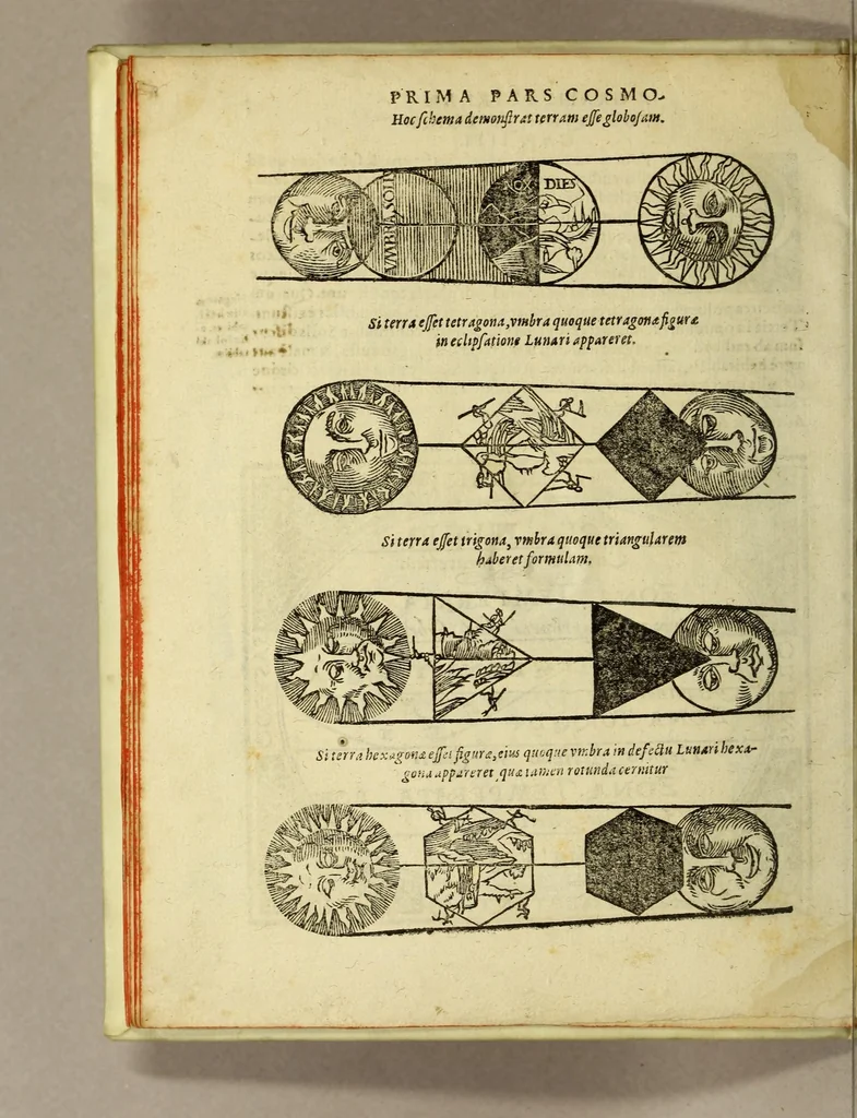An illustration from Cosmographia Petri Apiani,, 1574, leaf 18