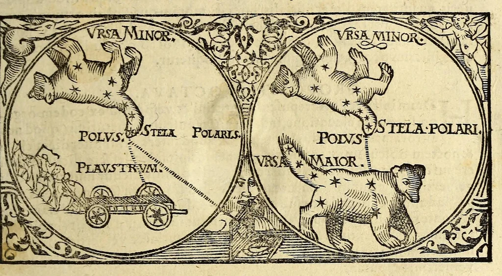 An illustration from Cosmographia Petri Apiani,, 1574, leaf 27