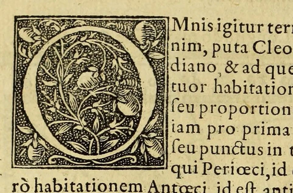 An illustration from Cosmographia Petri Apiani,, 1574, leaf 56