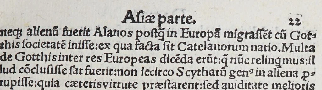 An illustration from Cosmographia Pii Papae in Asiae & Europae eleganti descriptione : Asia. Historias rerum vbique gestaru[m] cu[m] locorum descriptione, complectitur. Europa, temporum authoris, varias continet historias, 1509, leaf 69
