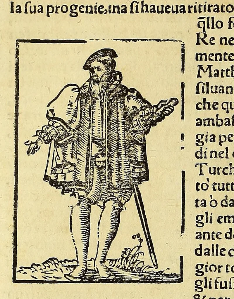 An illustration from Cosmographia vniuersale, nella quale secondo che n'hanno parlato : ipiu veraci scrittori, son designati i siti di tutti gli paësi. I siti de tutte le parti del mondo habitabile, & le proprie doti: le tauole topographice delle regioni ..., 1575, leaf 1084