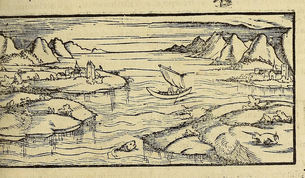 An illustration from Cosmographia vniuersale, nella quale secondo che n'hanno parlato : ipiu veraci scrittori, son designati i siti di tutti gli paësi. I siti de tutte le parti del mondo habitabile, & le proprie doti: le tauole topographice delle regioni ..., 1575, leaf 1097