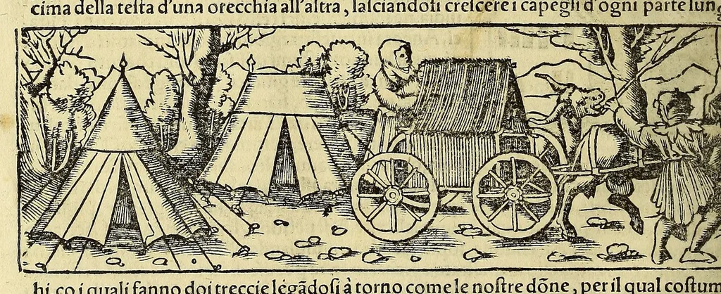 An illustration from Cosmographia vniuersale, nella quale secondo che n'hanno parlato : ipiu veraci scrittori, son designati i siti di tutti gli paësi. I siti de tutte le parti del mondo habitabile, & le proprie doti: le tauole topographice delle regioni ..., 1575, leaf 1226