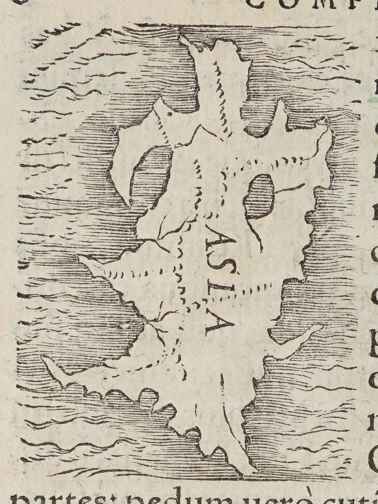 An illustration from Cosmographicae disciplinae compendium, in suum finem, hoc est ad Diuinae Prouidentiae certissimam demonstrationem conductum. : addita est rerum toto in orbe gestarum synopsis. Item, quot, quantaeq[ue] Christianarum gentium nationes, nobis hactenus incognitae, in vniuerso sint, quae à nostro orbe lumen euangelij sibi restitutum iri credunt., 1561, leaf 30