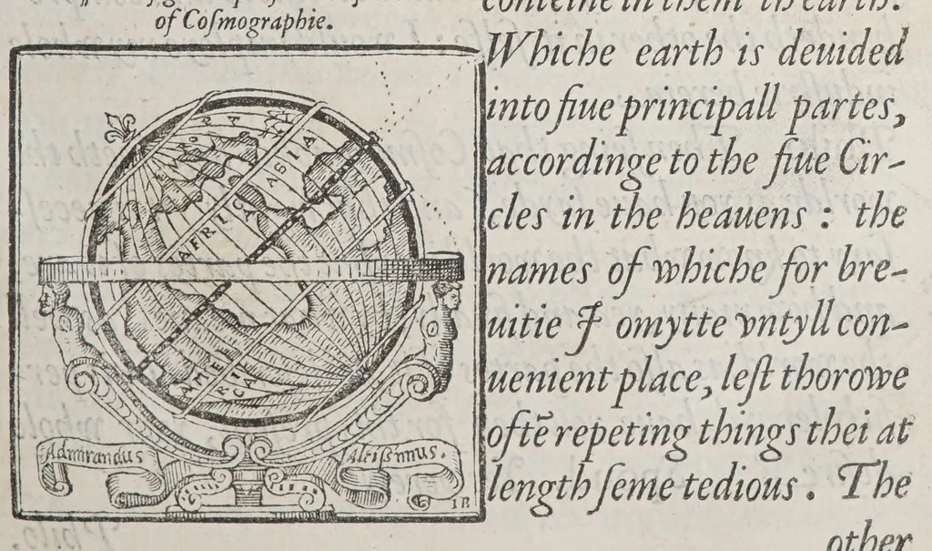 An illustration from The cosmographical glasse, conteinyng the pleasant principles of cosmographie, geographie, hydrographie, or nauigation., 1559, leaf 25