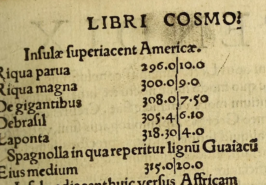 An illustration from Cosmographicus liber Petri Apiani mathematici,, 1533, leaf 107