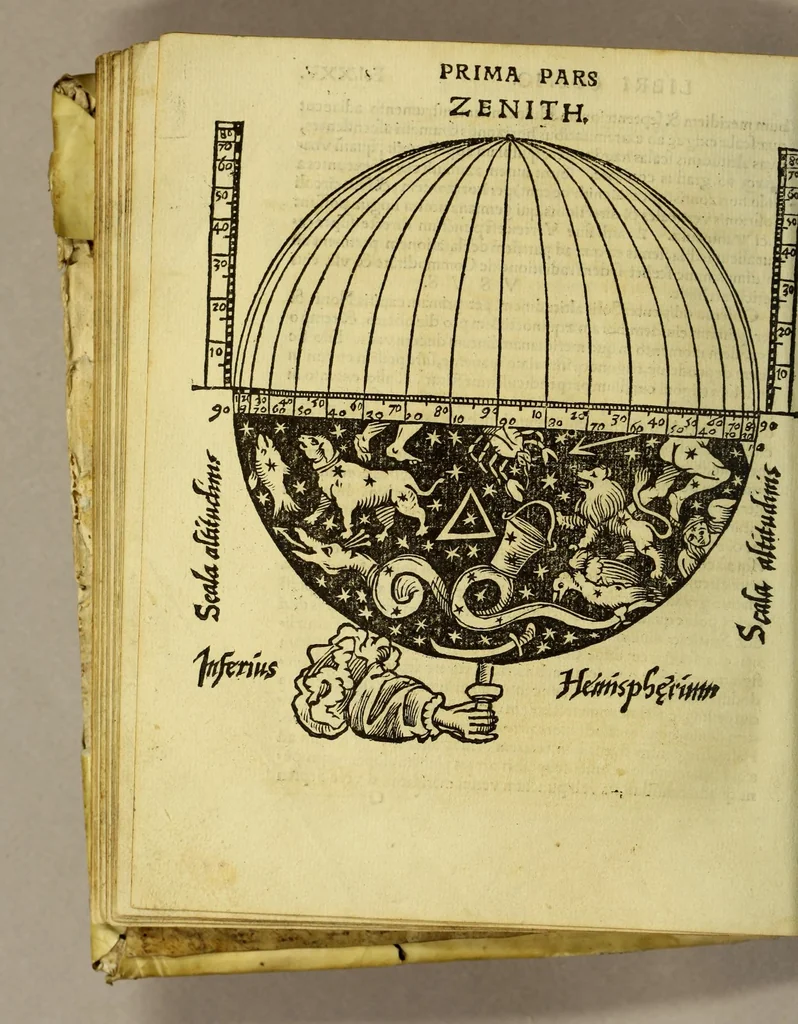 An illustration from Cosmographicus liber Petri Apiani mathematici,, 1533, leaf 54