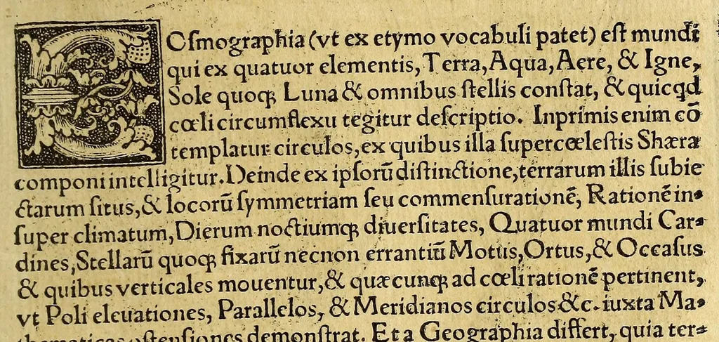 An illustration from Cosmographicus liber Petri Apiani mathematici,, 1533, leaf 7