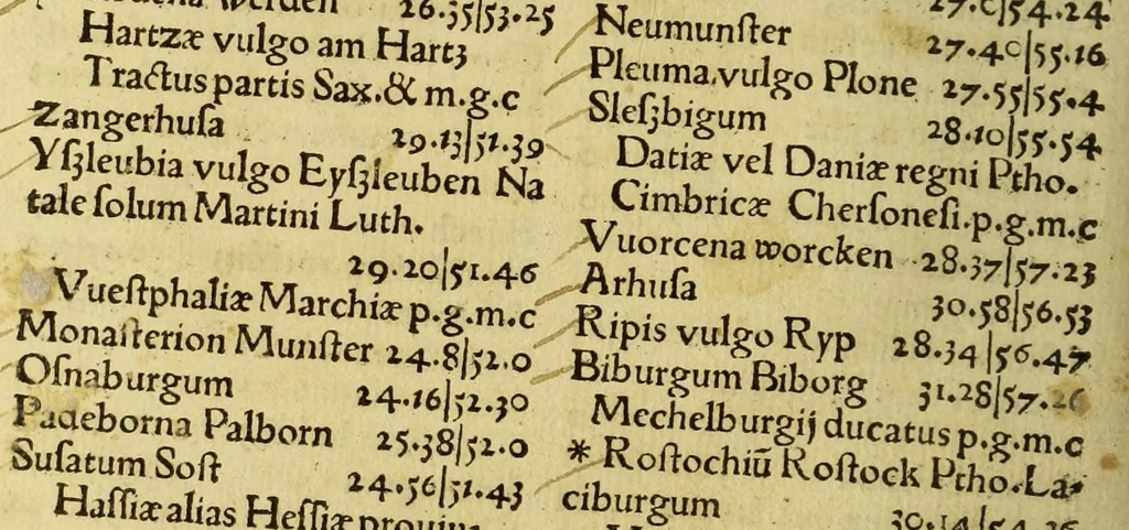 An illustration from Cosmographicus liber Petri Apiani mathematici,, 1533, leaf 80