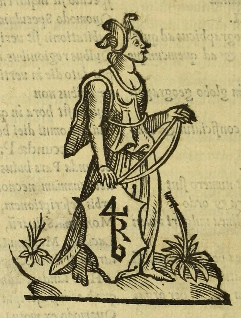An illustration from Cosmographicus liber Petri Apiani mathematici,, 1529, leaf 122