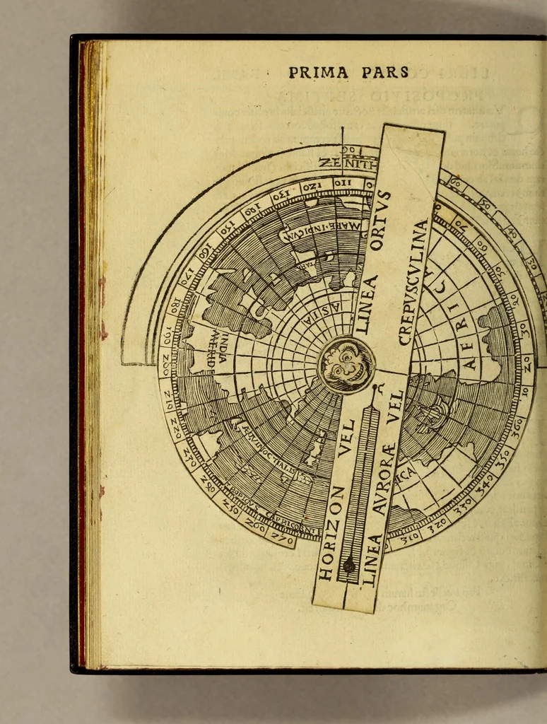 An illustration from Cosmographicus liber Petri Apiani mathematici,, 1529, leaf 34