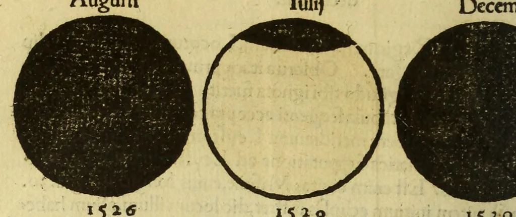 An illustration from Cosmographicus liber Petri Apiani mathematici,, 1529, leaf 36