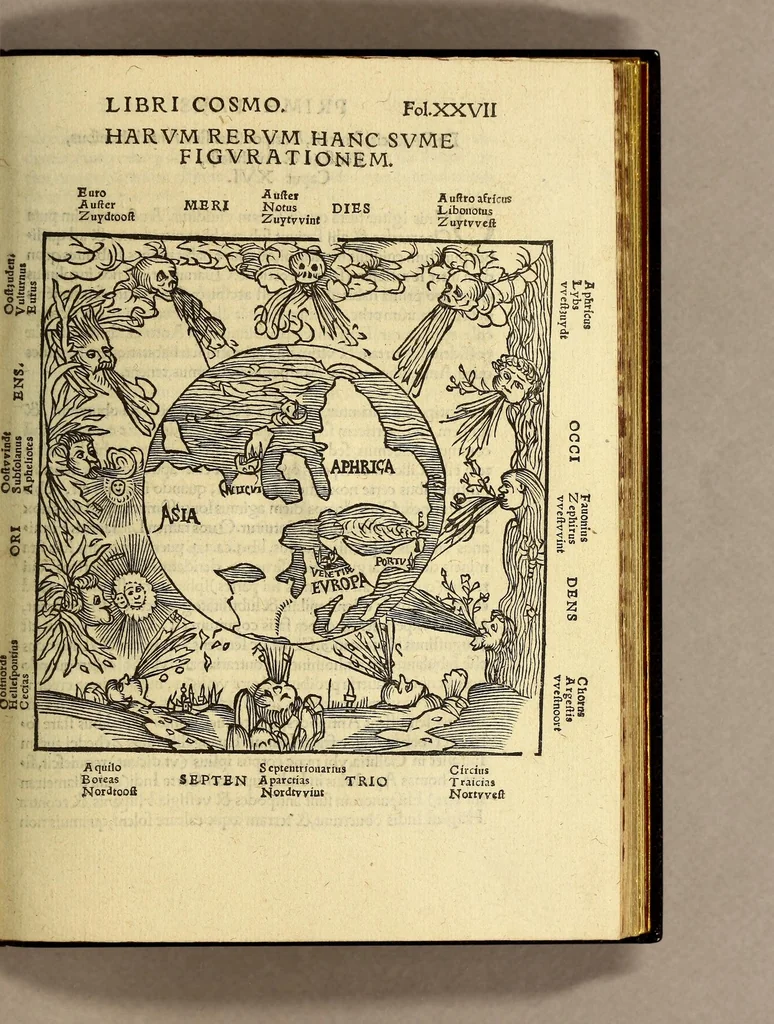 An illustration from Cosmographicus liber Petri Apiani mathematici,, 1529, leaf 63