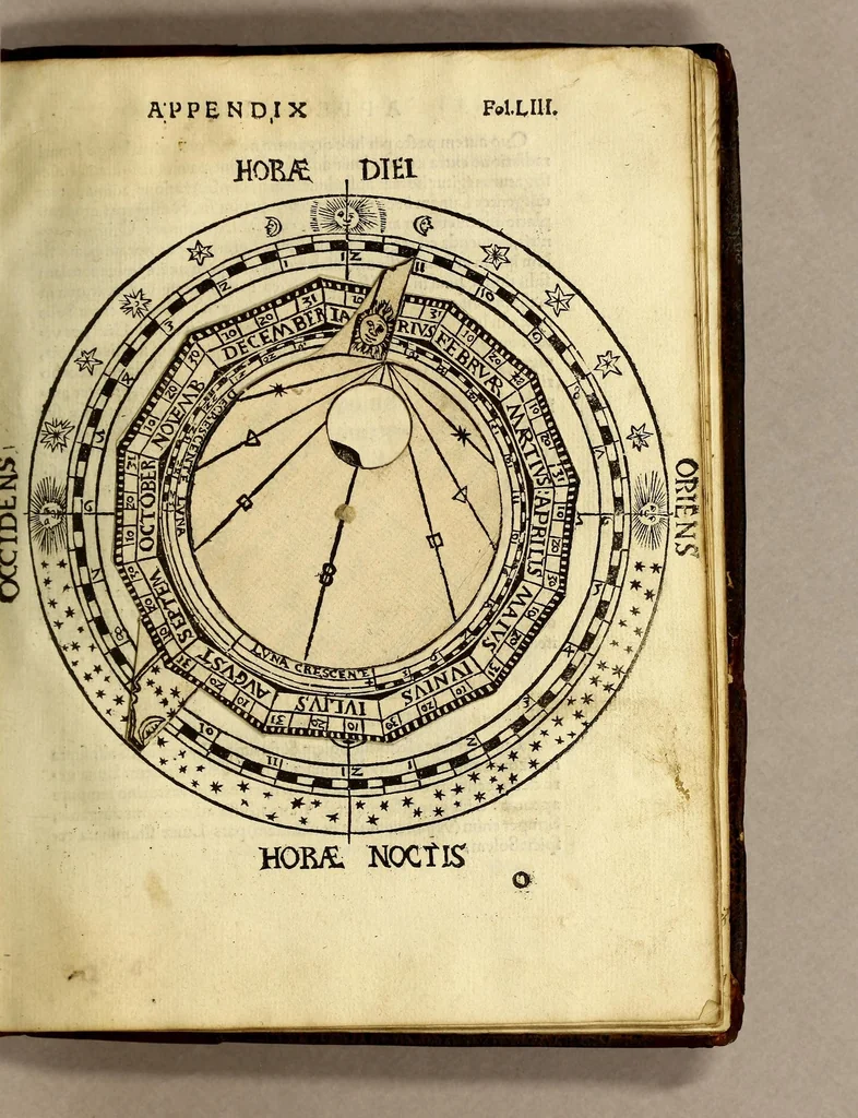 An illustration from Cosmographicus liber Petri Apiani mathematici,, 1534, leaf 107