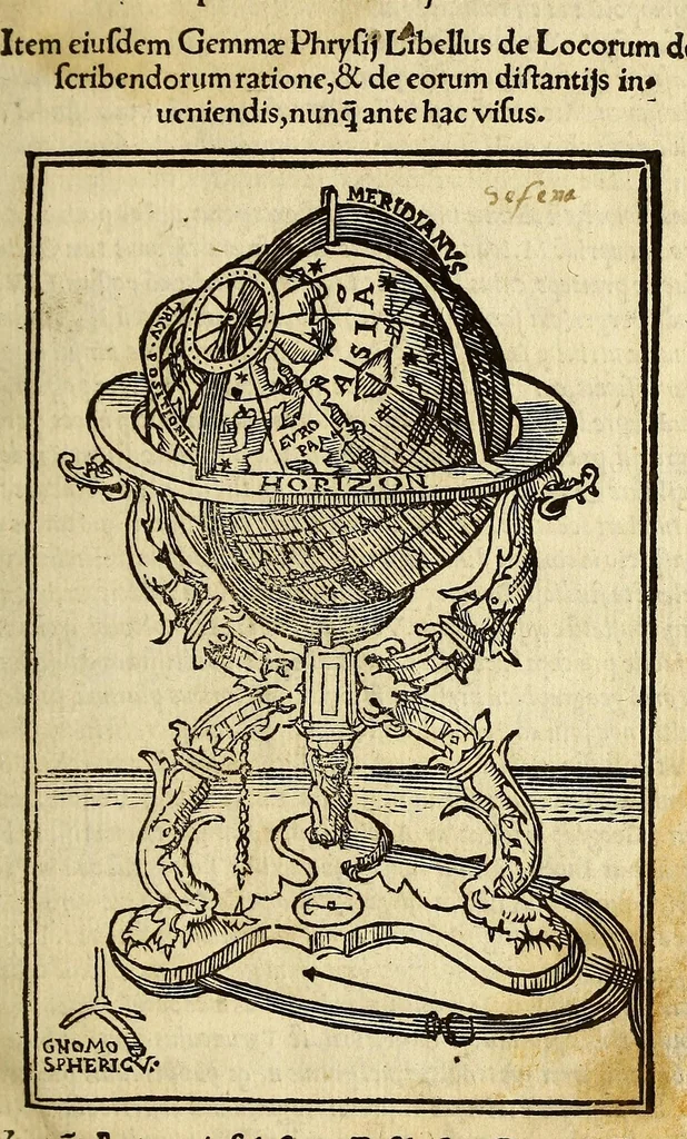 An illustration from Cosmographicus liber Petri Apiani mathematici,, 1534, leaf 5