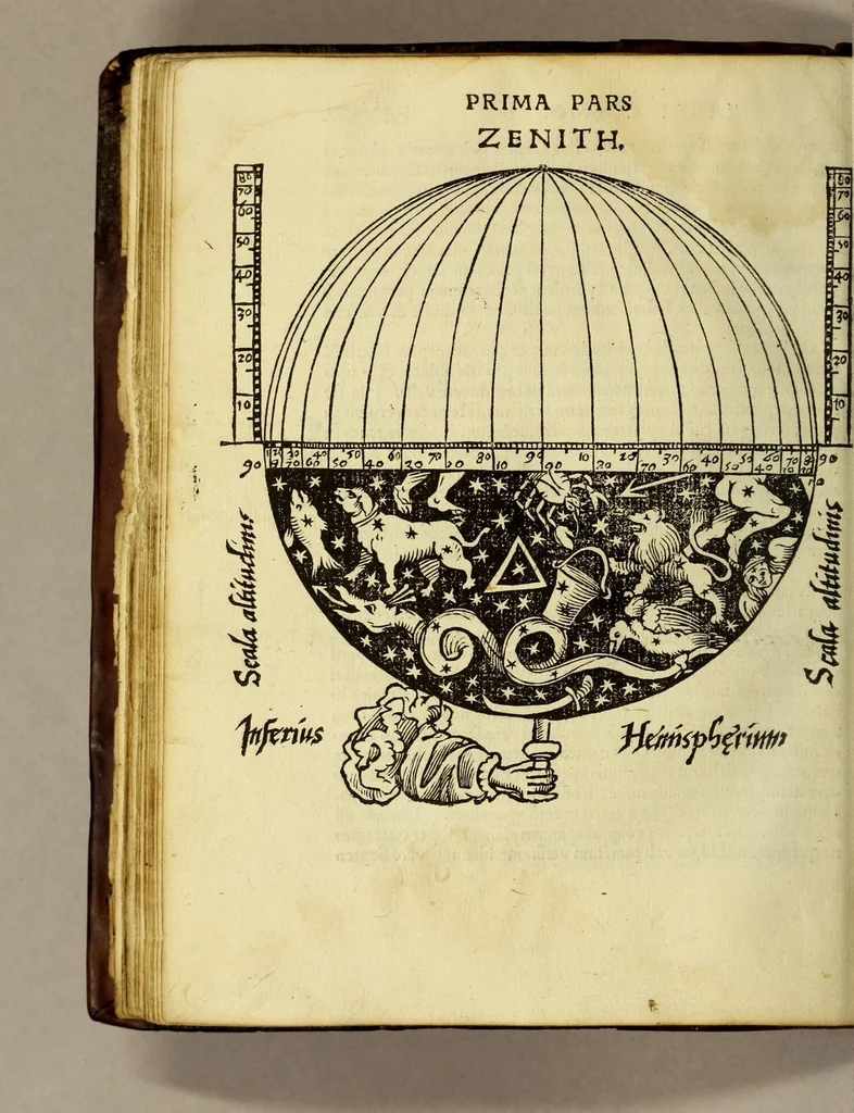 An illustration from Cosmographicus liber Petri Apiani mathematici,, 1534, leaf 54