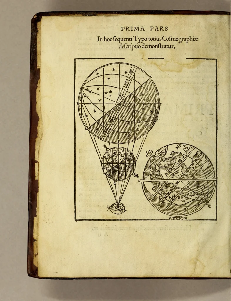 An illustration from Cosmographicus liber Petri Apiani mathematici,, 1534, leaf 8