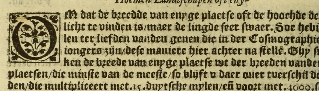 An illustration from Cosmographie, oft Beschrijuinghe der geheelder werelt van Petrus Apianus. derdwerf nu ghecorrigeert van Gemma Frisio ... Metten zeecompasse ende anderen boecxkens byden selve[n] Gemma daer toegedaen, 1553, leaf 136
