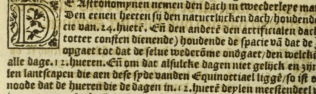 An illustration from Cosmographie, oft Beschrijuinghe der geheelder werelt van Petrus Apianus. derdwerf nu ghecorrigeert van Gemma Frisio ... Metten zeecompasse ende anderen boecxkens byden selve[n] Gemma daer toegedaen, 1553, leaf 148