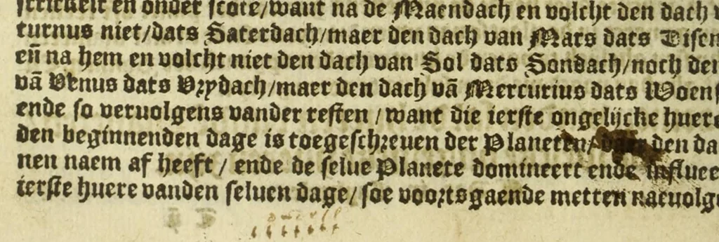 An illustration from Cosmographie, oft Beschrijuinghe der geheelder werelt van Petrus Apianus. derdwerf nu ghecorrigeert van Gemma Frisio ... Metten zeecompasse ende anderen boecxkens byden selve[n] Gemma daer toegedaen, 1553, leaf 148