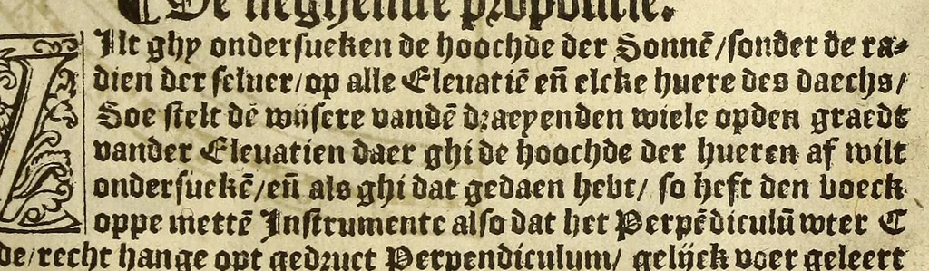 An illustration from Cosmographie, oft Beschrijuinghe der geheelder werelt van Petrus Apianus. derdwerf nu ghecorrigeert van Gemma Frisio ... Metten zeecompasse ende anderen boecxkens byden selve[n] Gemma daer toegedaen, 1553, leaf 31