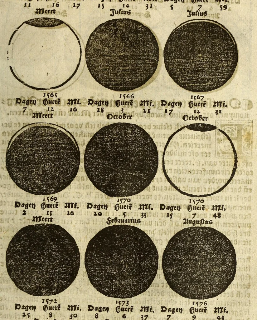 An illustration from Cosmographie, oft Beschrijuinghe der geheelder werelt van Petrus Apianus. derdwerf nu ghecorrigeert van Gemma Frisio ... Metten zeecompasse ende anderen boecxkens byden selve[n] Gemma daer toegedaen, 1553, leaf 35