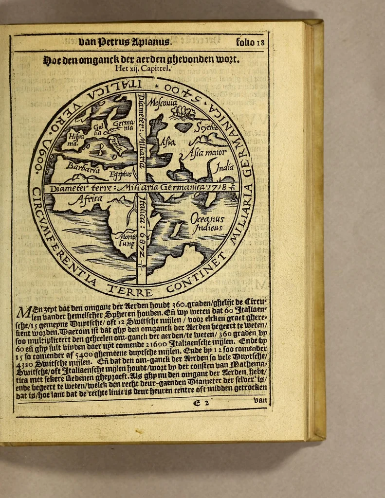 An illustration from Cosmographie. ofte Beschrijvinge de gheheelder werelt,, 1609, leaf 45
