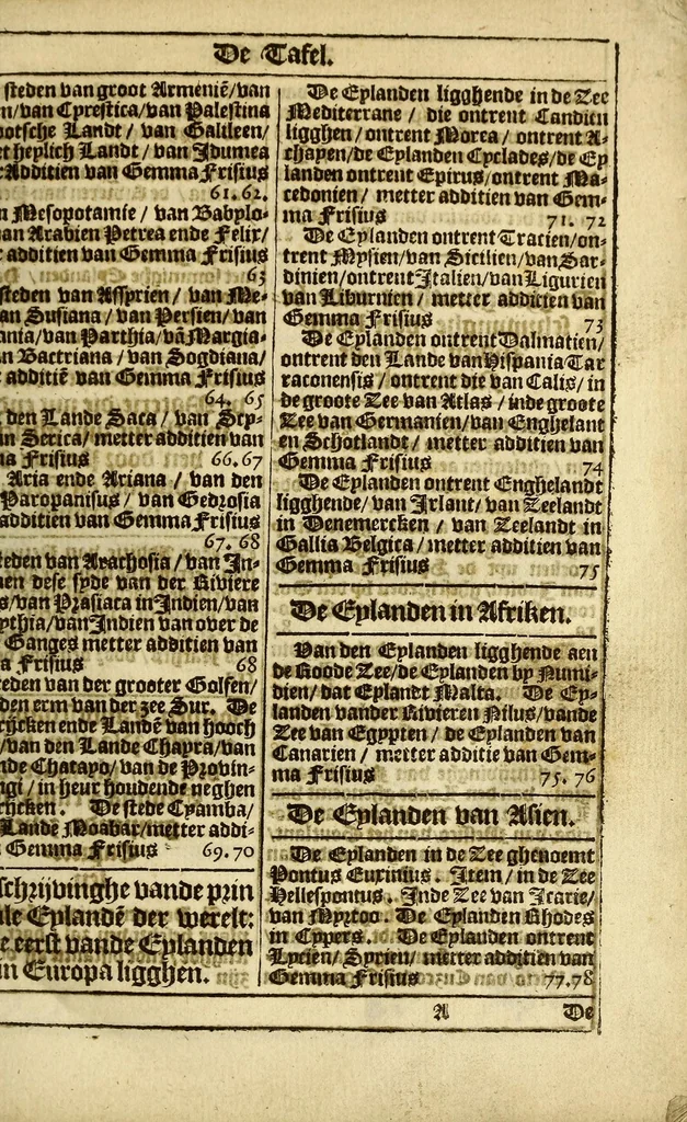 An illustration from Cosmographie, ofte Beschrijvinge de gheheelder werelt,, 1598, leaf 15