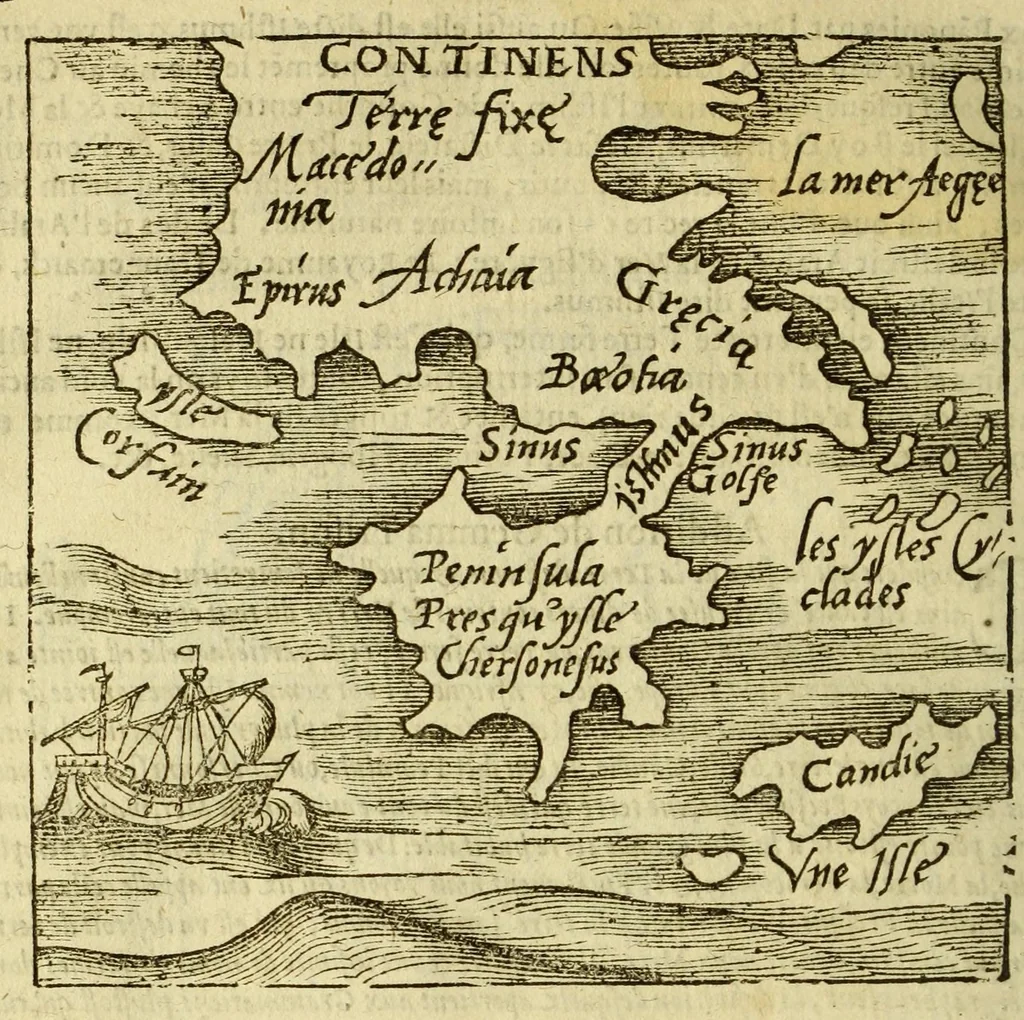 An illustration from Cosmographie, ou Description des quatre parties du monde, contenant la situation, diuision, & estendue de chascune region & prouince d'icelles,, 1581, leaf 72